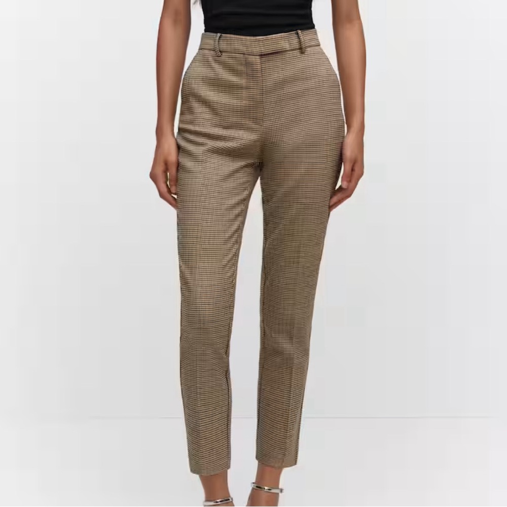 Mango Tweed Skinny Suit Pants Size 2